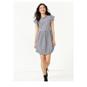 Time and Tru smocked gingham dress, XXL